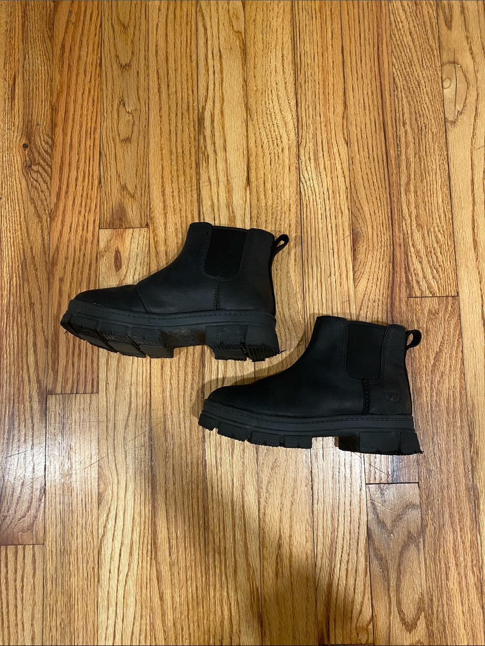 Kids UGG Black Chukka Chelsea Boots - Rugged Slip-On Style